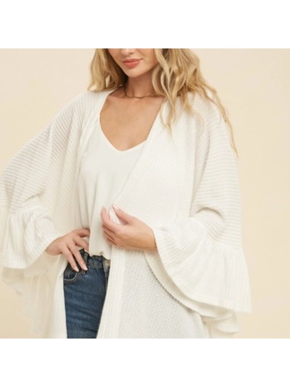 FINAL PIECES!!! ($16) Ruffle Hem Cardigan - Picture 7 of 8